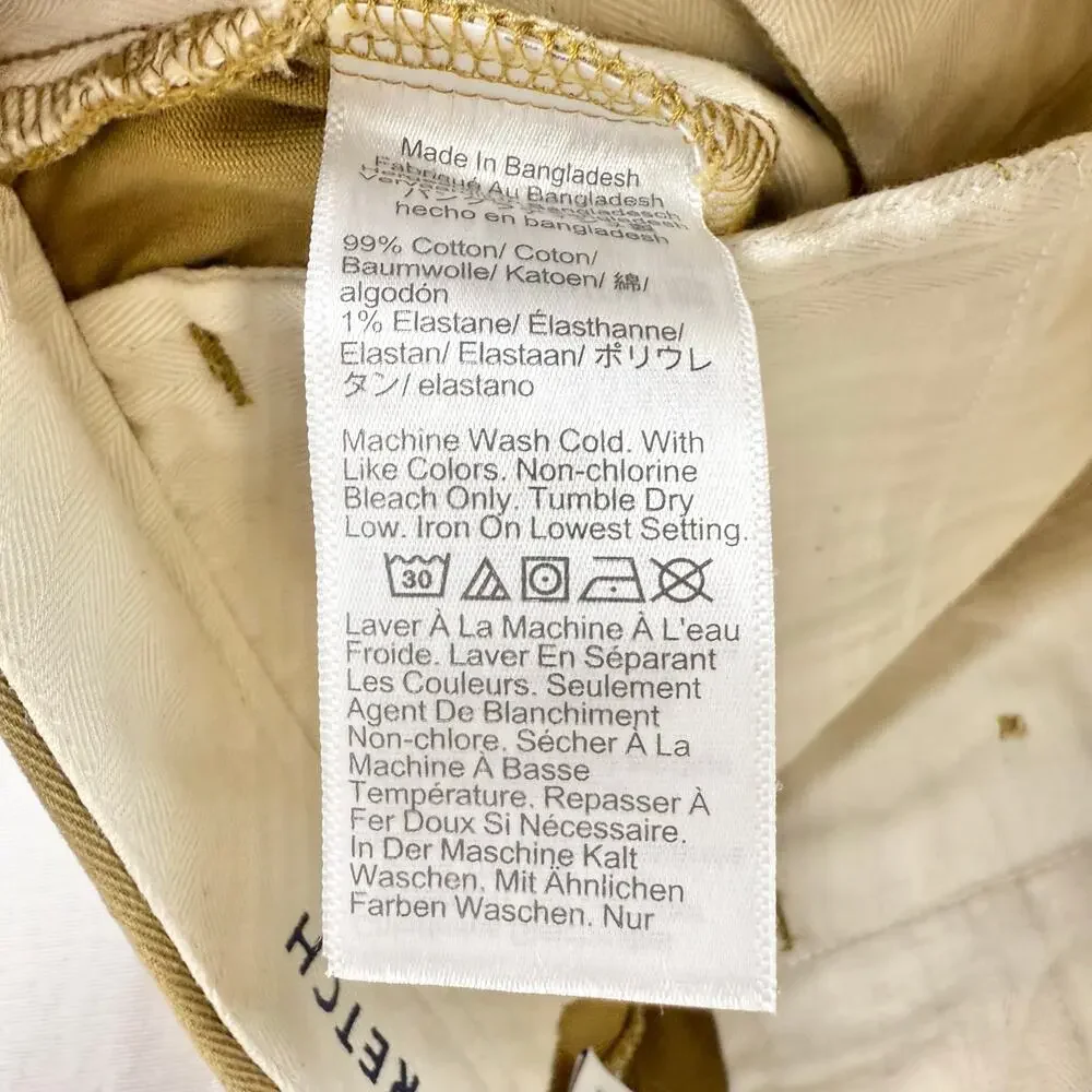 J Crew Crewcuts Boys 770 Straight Fit Stretch Chino Pant Size 5 Caramel
